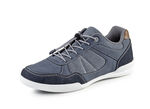 Sneaker mit elastischem Schnellschnürsystem mit Stopper BLAU-COGNAC