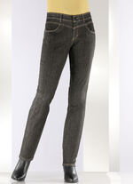 Magic-Jeans mit figurformendem Jeanssattel SCHWARZ