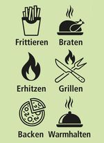 Digitale Heissluftfritteuse mit LED-Touch-Display 