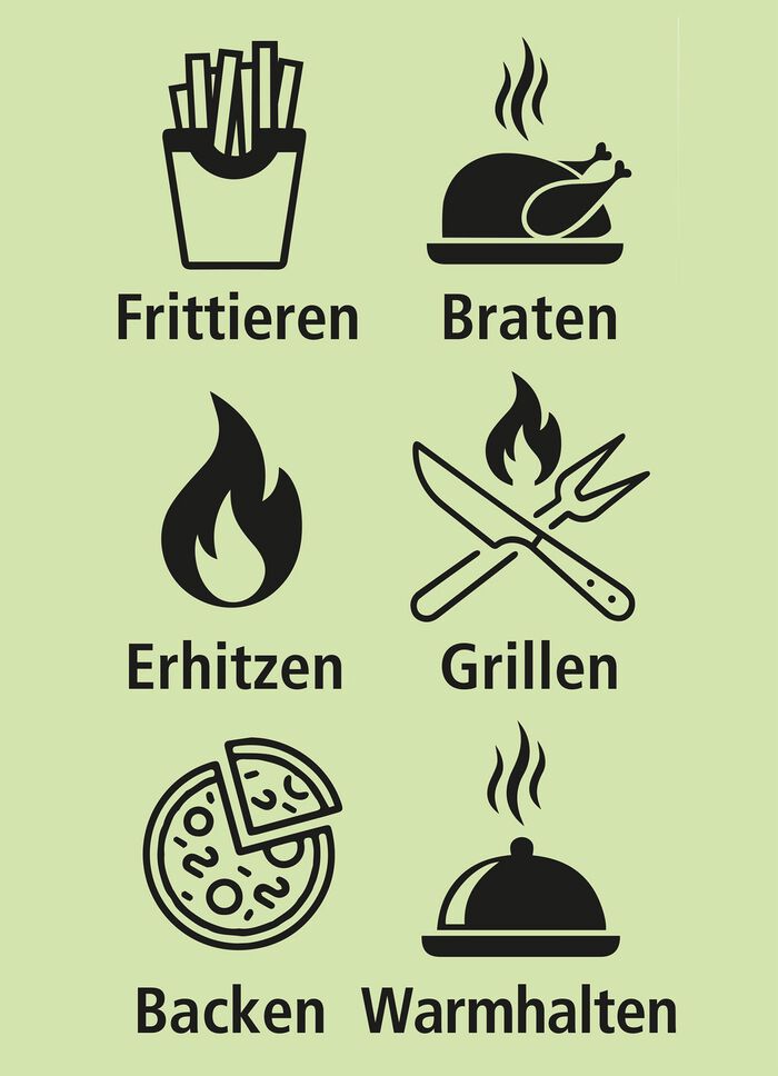 Digitale Heissluftfritteuse mit LED-Touch-Display 