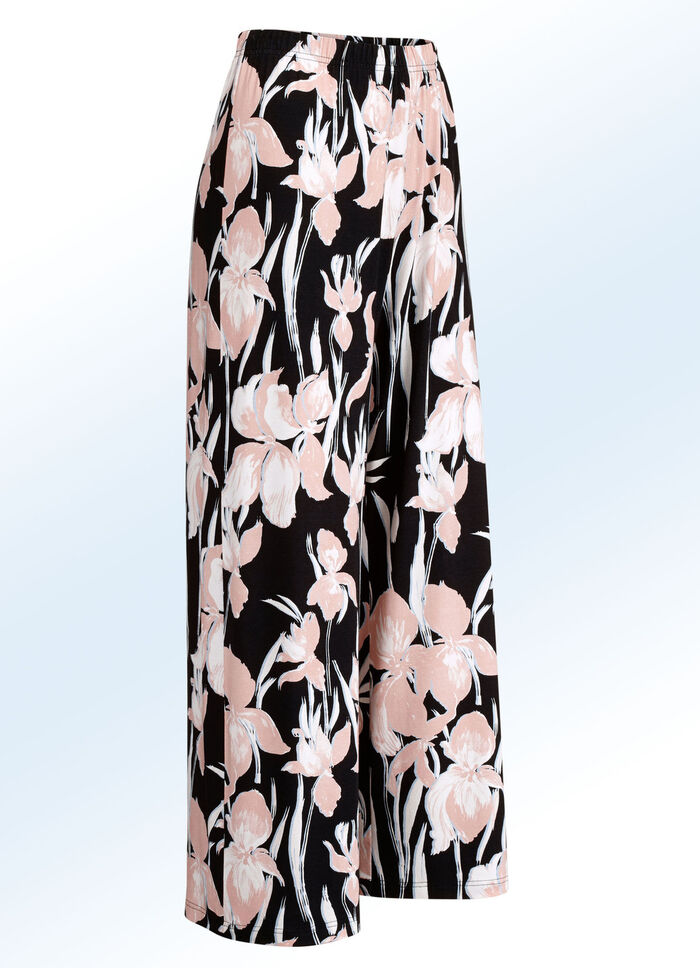 Culotte mit farbrillantem Inkjet-Druck SCHWARZ-BUNT