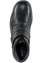 Waldl&auml;ufer, gef&uuml;tterte Herren-Boots, Winterscuhe, Weite K, mit Lammfell SCHWARZ