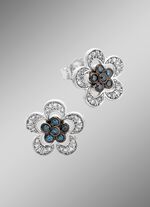 Ohrstecker im Blumen-Design mit Brillanten und Diamanten 