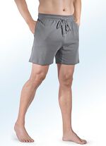 Zweierpack Pyjama- und Freizeithosen kurz mit Durchzugsband 1X SCHWARZ, 1X GRAFIT