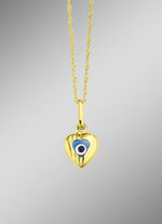 Herz-Anh&auml;nger Magisches Auge mit Glassteinen 