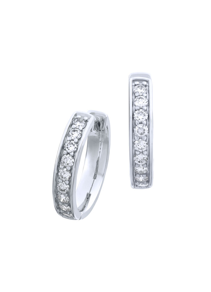 Creolen mit lupenreinen Brillanten 