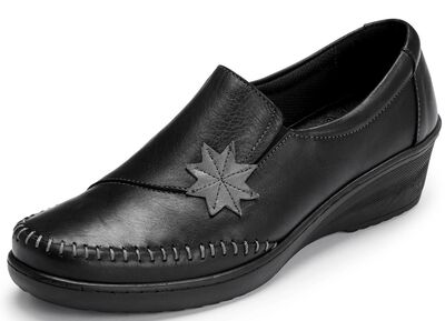 Gemini Slipper mit Leder-Applikation 