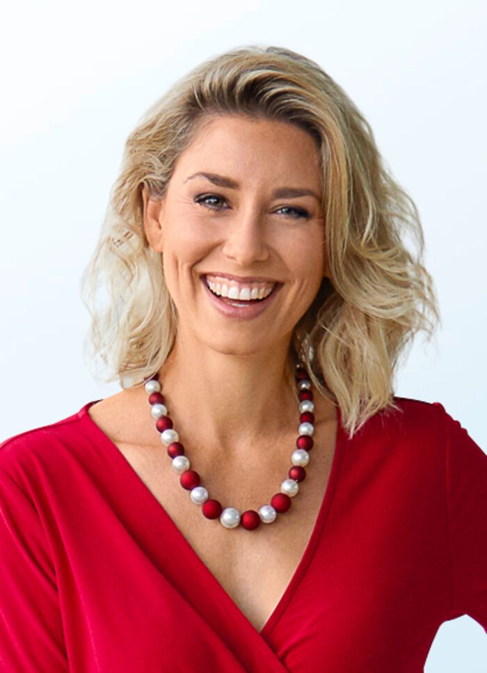 Rot-weisse Kugelkette 