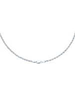 Kordel-Halskette in Weissgold 