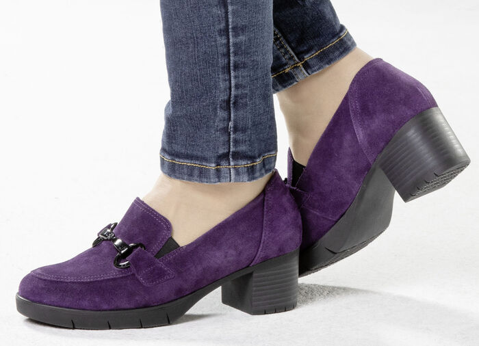 Waldläufer, bequemer Damen-Trotteur, Weite H, mit herausnehmbarem Fussbett LILA