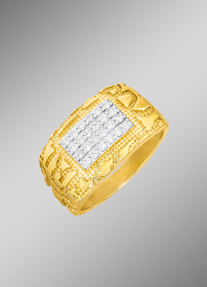 Herrenring mit 24 Brillanten 
