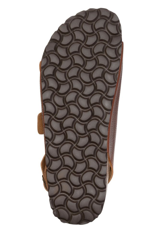 GINO GALANTE, klassische Herren-Sandalen, Weite H, mit verstellbaren Schliessen BRAUN