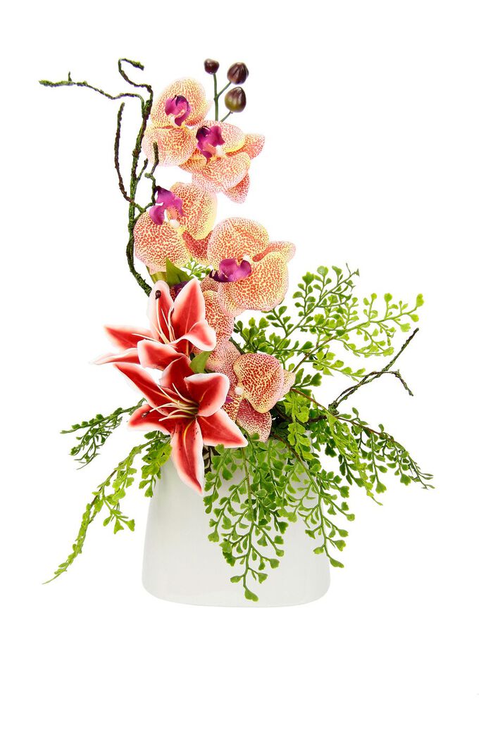 Bezauberndes Orchideen-Gesteck in Vase 