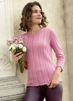 Pullover mit Ajour- und Strukturmuster ROSENHOLZ