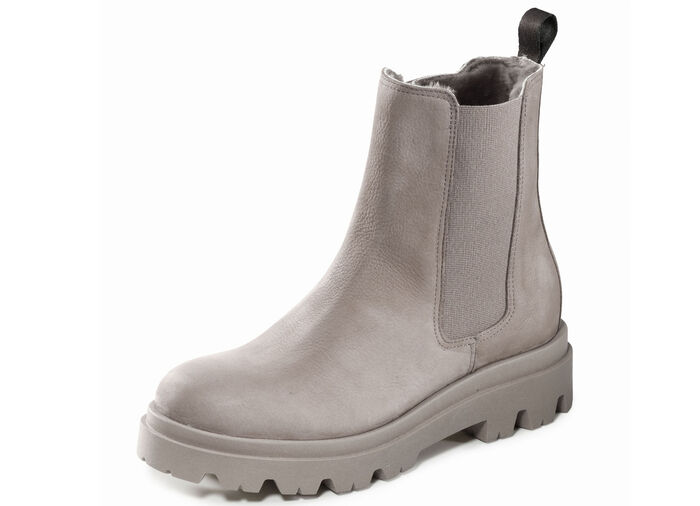 Trendige Stiefelette mit kuscheligem Lammfellfutter BEIGE