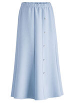 Rock mit Zierknopfblende HELLBLAU MELANGE