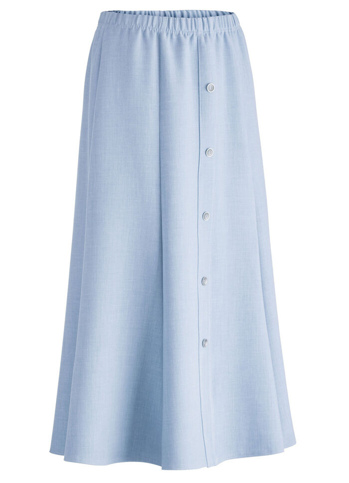 Rock mit Zierknopfblende HELLBLAU MELANGE