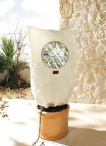 Robuster Pflanzensack mit Sichtfenster BEIGE