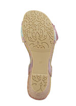 Laura Vita Sandalette mit Bl&uuml;tenschmuck BURGUND-BUNT