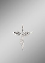 Schutzengel Anh&auml;nger mit Zirkonia 