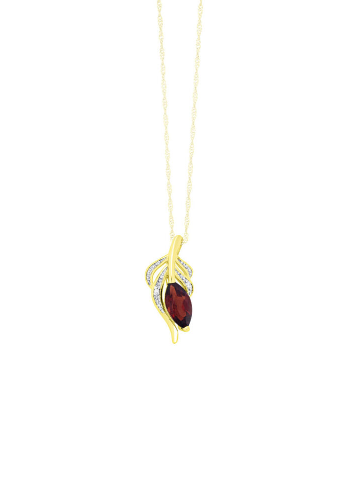 Anhänger mit Diamanten und echt Granat