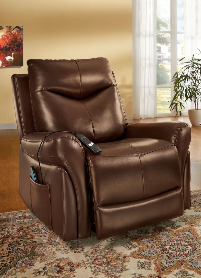 Bequemer Relaxsessel mit XXL-Sitzkomfort COGNAC