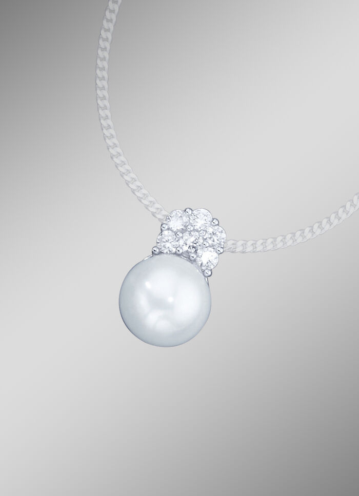 Massiver Anh&auml;nger mit S&uuml;sswasser-Zuchtperle 