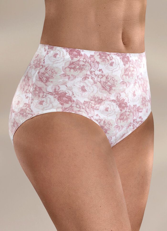 Viererpack Slips mit Floraldessin 