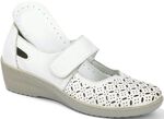 Gemini Slipper aus weichem Rindleder WEISS
