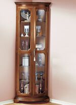 Eckvitrine groß, 2-türig NUSSBAUM