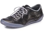 Andrea Conti, klassische Damen-Schn&uuml;rschuhe, mit herausnehmbarem Lederfussbett SCHWARZ
