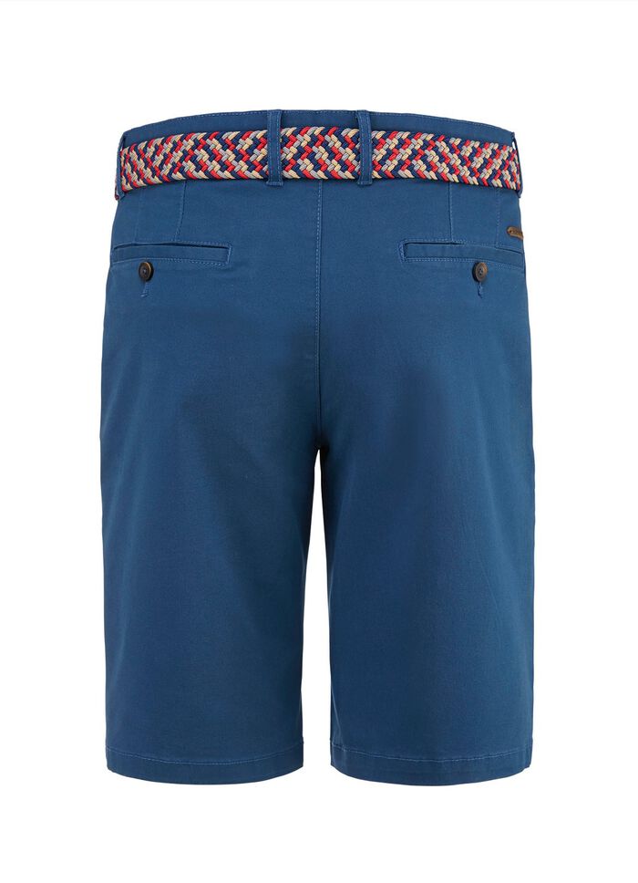 L&auml;ssige &laquo;Redpoint&raquo;-Bermudas mit Stoffg&uuml;rtel in 3 Farben DUNKELBLAU