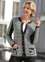 Strickjacke in Jacquard-Dessin 