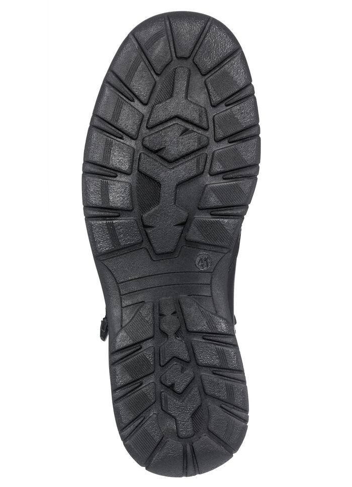 Wetterfeste Stiefelette mit zwei Reissverschl&uuml;ssen SCHWARZ