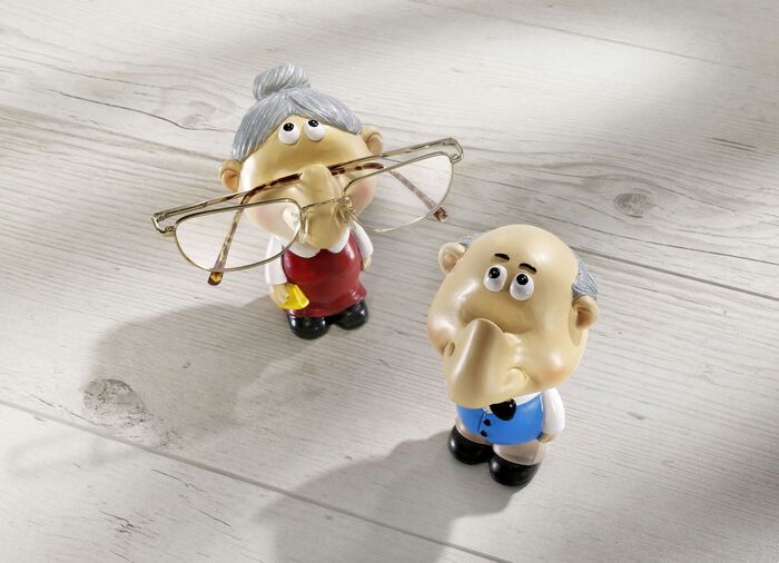 Brillenhalter Oma und Opa aus Polyresin 