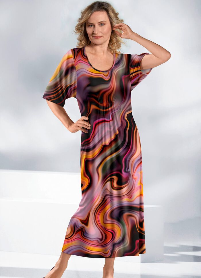 Kaftan mit Raffung unter der Brust 