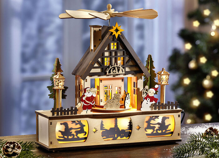 Tischpyramide mit LED-Beleuchtung 