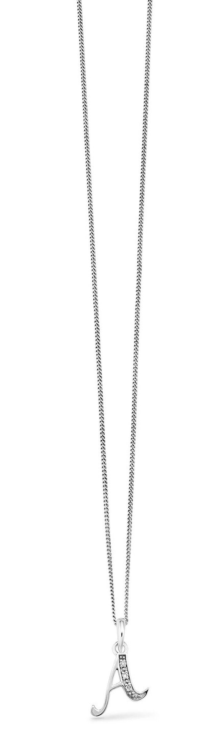 Buchstaben-Anh&auml;nger aus Wei&szlig;gold mit Diamanten 