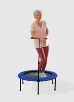 Trampolin mit h&ouml;henverstellbarer Griffstange 