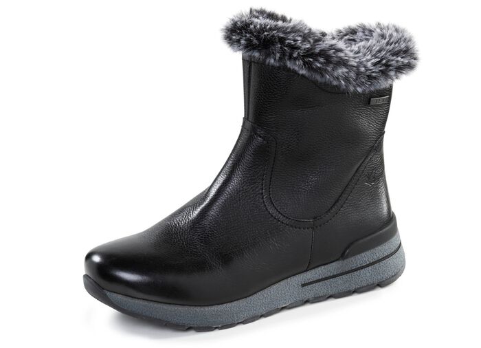 Caprice, gef&uuml;tterte Damen-Stiefeletten, Winterschuhe, Weite H, mit herausnehmbarem Fussbett SCHWARZ