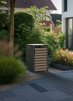 M&uuml;lltonnenbox &laquo;Lacina&raquo;, T&uuml;ren in Holzoptik 