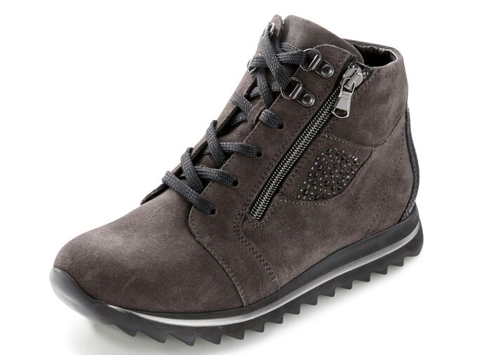 Waldl&auml;ufer Stiefelette mit praktischen Seitenreissverschl&uuml;ssen GRAU