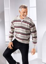 Polopullover mit kurzem Reissverschluss in 2 Farben 