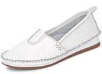 Andrea Conti Mokassin-Slipper mit dezenter Knitter-Struktur WEISS