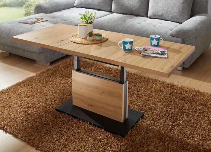Couchtisch mit raffinierter Liftfunktion 
