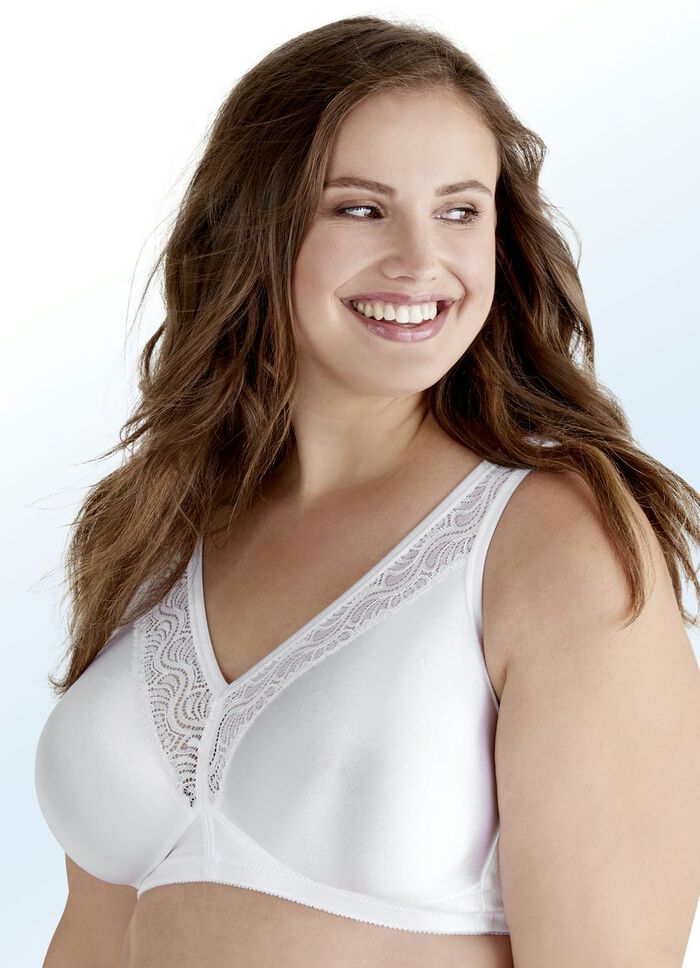 Swegmark of Sweden Zweierpack  BH mit elastischen Spitzeneins&auml;tzen am D&eacute;collet&eacute; 1X ROSENQUARZ, 1X WEISS