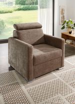 Polsterm&ouml;bel mit verstellbaren Kopfst&uuml;tzen BRAUN