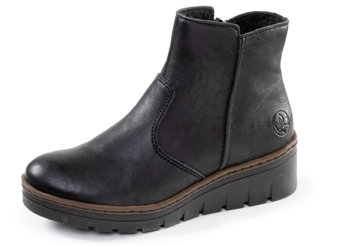 Rieker, gefütterte Damen-Stiefeletten, Winterschuhe, mit Reissverschluss SCHWARZ