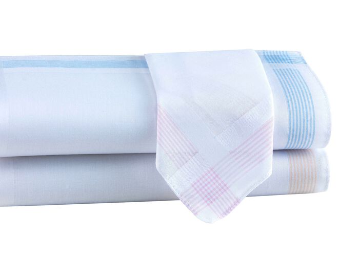 Damen-Stofftaschent&uuml;cher aus reiner Baumwolle 