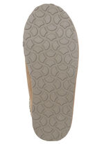 ELENA EDEN, warme Damen-Clogs, mit Lammfell CAMEL